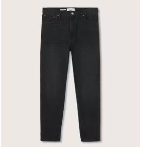Mango Size 2 Black High Rise Mom Jeans NWT